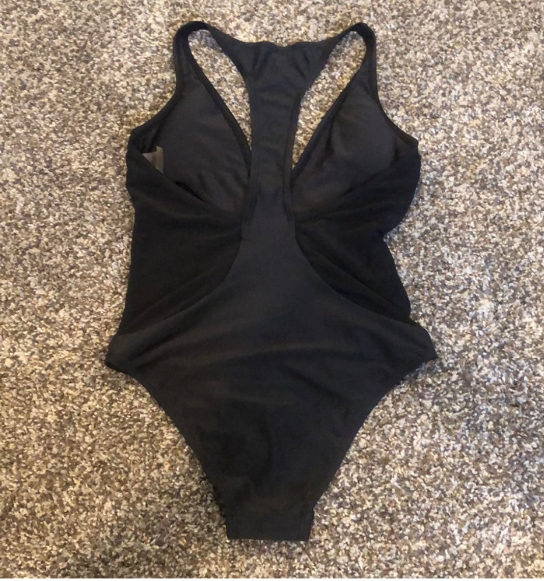 SoNoire Black One Piece with Black Cover-Up Shirt and Sunglasses - 3 Pieces