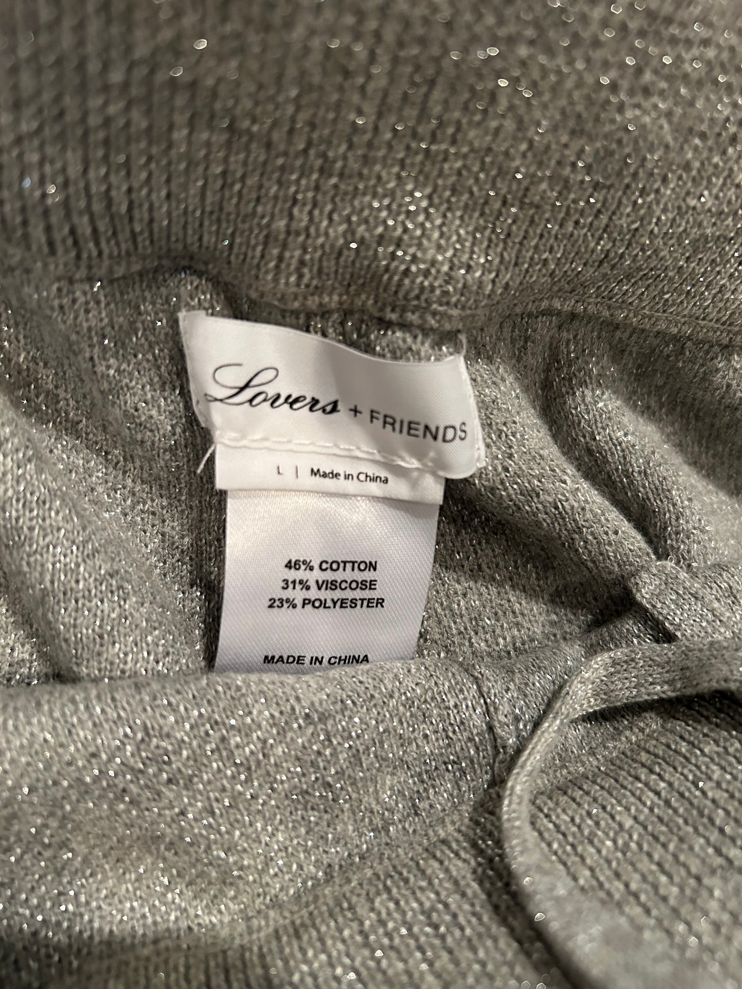 Revolve NEW Lovers and Friends Gray/Silver Joggers