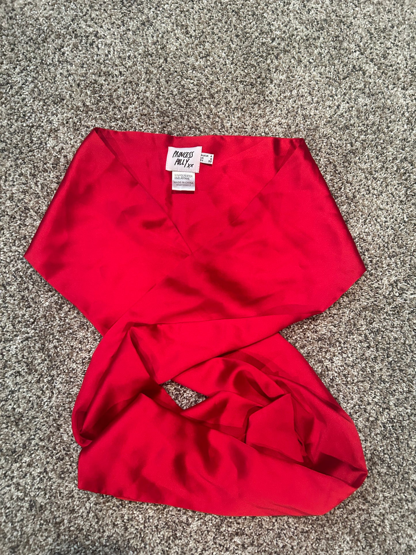 Princess Polly Red Wrap Top