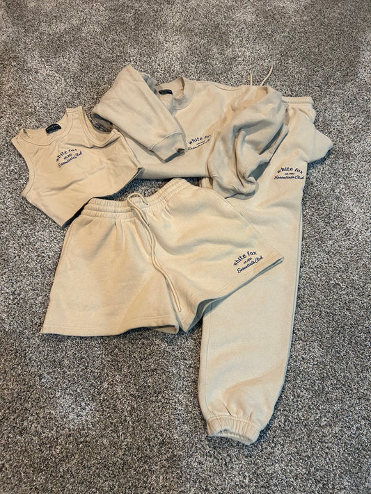 White Fox Tan Sweat Collection - 4 Pieces